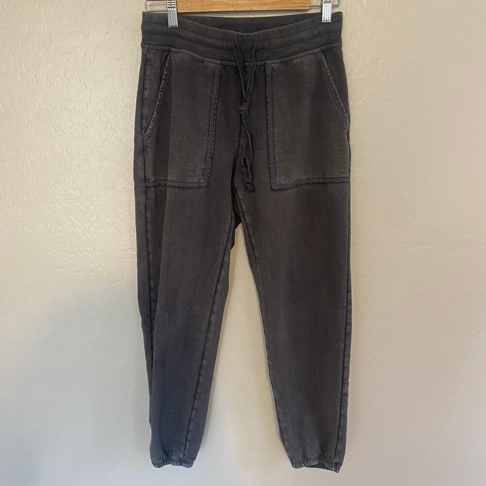 Aerie Sunwashed Distressed Joggers Womens Sz Small Cozy Lounge Pants Gray Black
